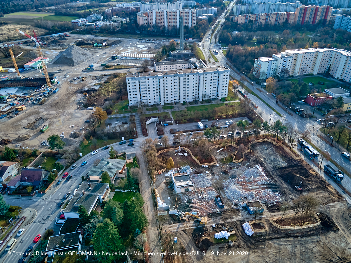 21.11.2020 - Bauplatz der Grundschule in Neuperlach in München